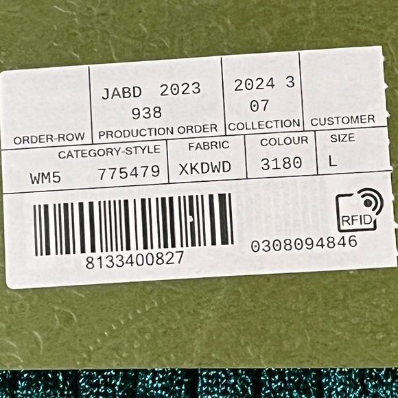 Authentic Gucci Rib-Lamé Cropped Polo Shirt size L - Picture 10 of 11